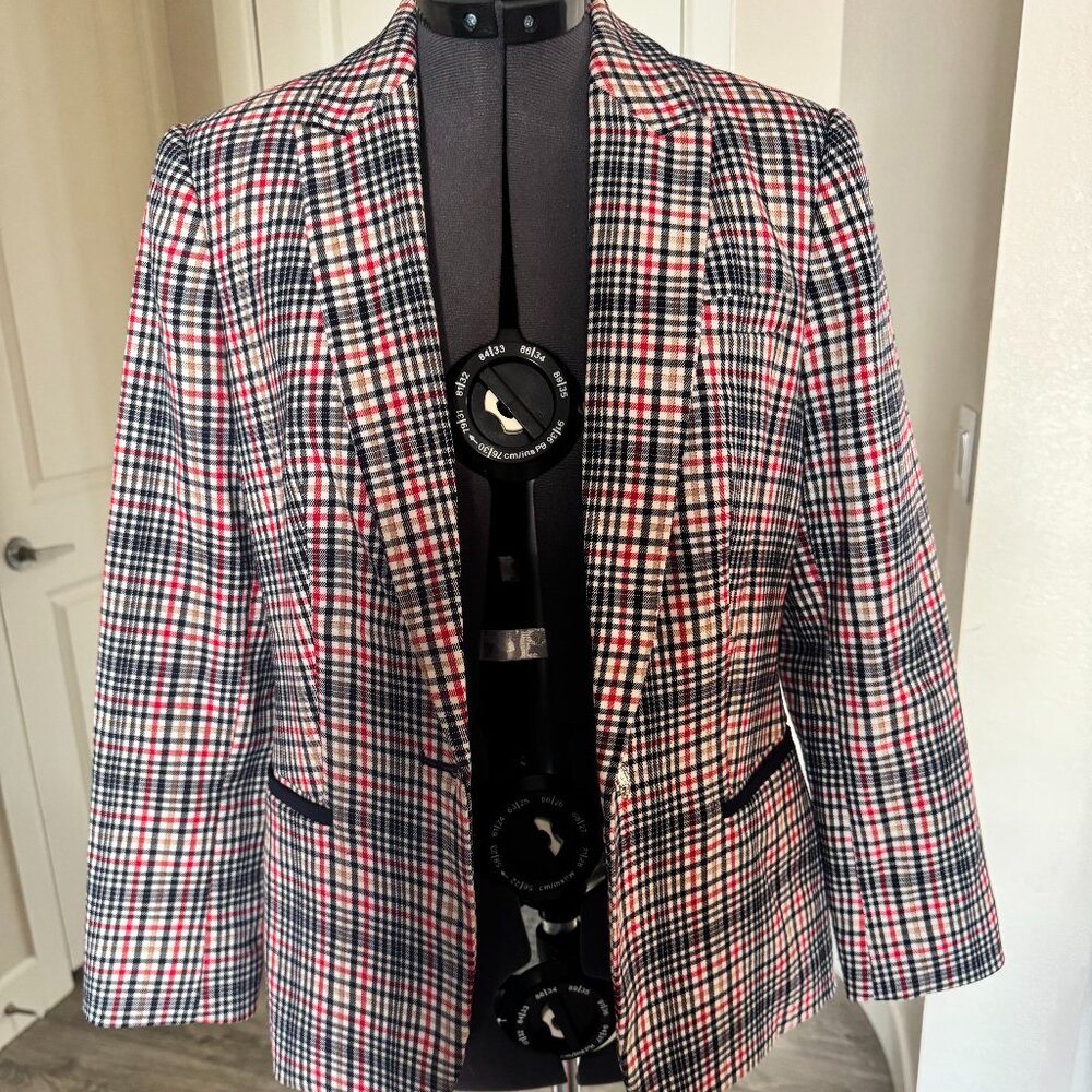 Tommy Hilfiger Plaid Women's Jacket Sz 4